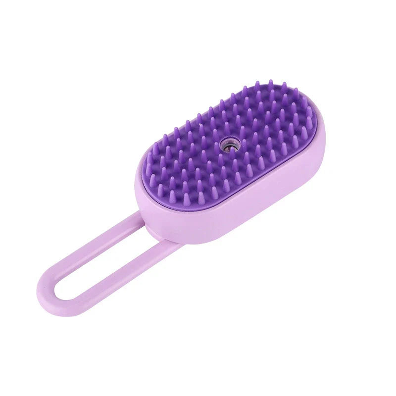 Cat Steam Brush for Shedding, 4 in 1 Rechargeable Steam Brush for Cats and Dogs, Anti-Static, Massage, Cleaning, Shedding & Combing All In One!