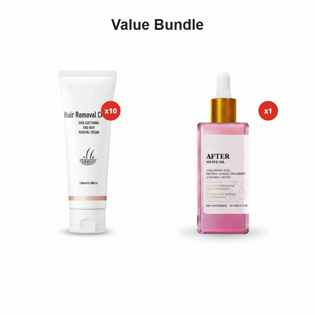 Fast Acting Depilatory Cream for Women and Men, Painless Smooth Skin on Legs Arms Bikini Line at Home