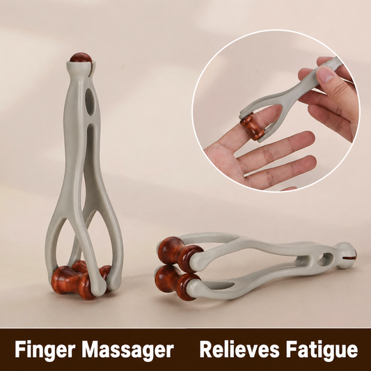 2-in-1 Jade Roller Finger Massager for Fatigue, Pain Relief, Arthritis for Seniors Men Women - Dual-Sided Therapy Tool Jade for Hands, Palm & Wrist