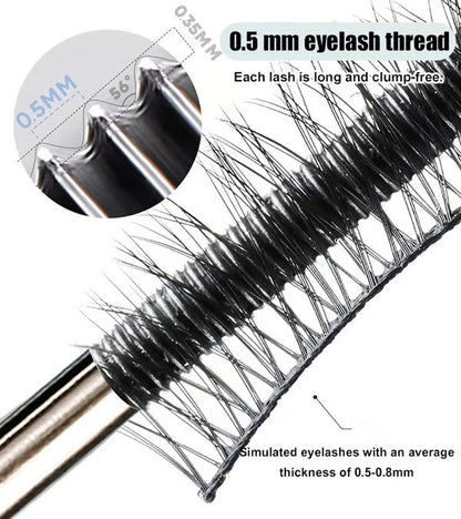 💞2026 Upgraded Iron Wand Mascara, 5D Curling Eyelash Iron Metal Mascaras Wand, Tubing Mascaras Waterproof, Long-lasting Smudge Proof Mascaras for Lengthening Volumizing Eyelashes 💖