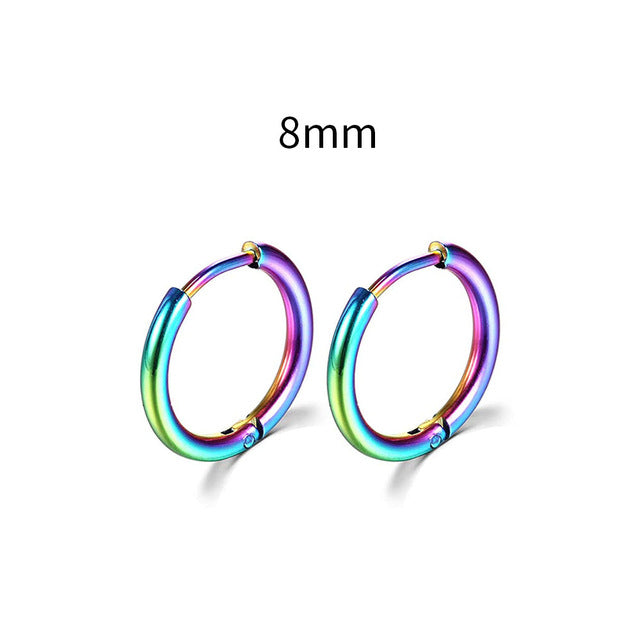 2025 New Simple Stainless Steel Gold Small Earrings Cartilage Ear Piercing Jewelry