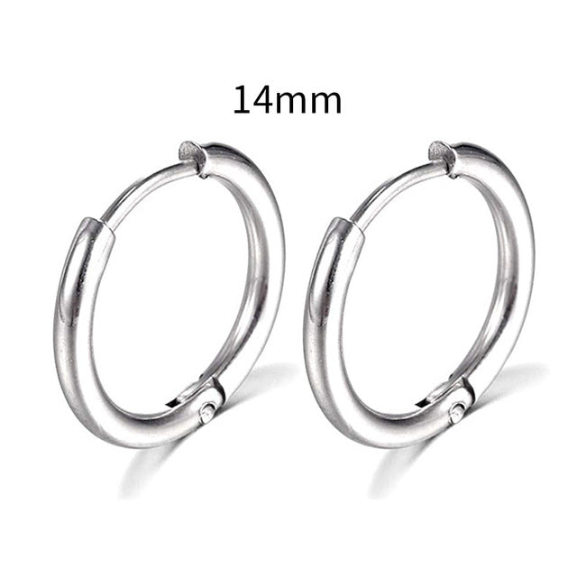 2025 New Simple Stainless Steel Gold Small Earrings Cartilage Ear Piercing Jewelry