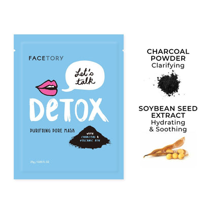 Let's Talk Detox Charcoal Sheet Mask - Purifying