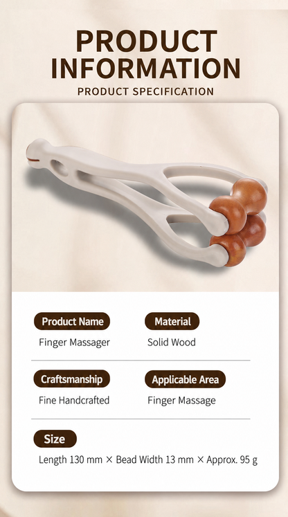 2-in-1 Jade Roller Finger Massager for Fatigue, Pain Relief, Arthritis for Seniors Men Women - Dual-Sided Therapy Tool Jade for Hands, Palm & Wrist