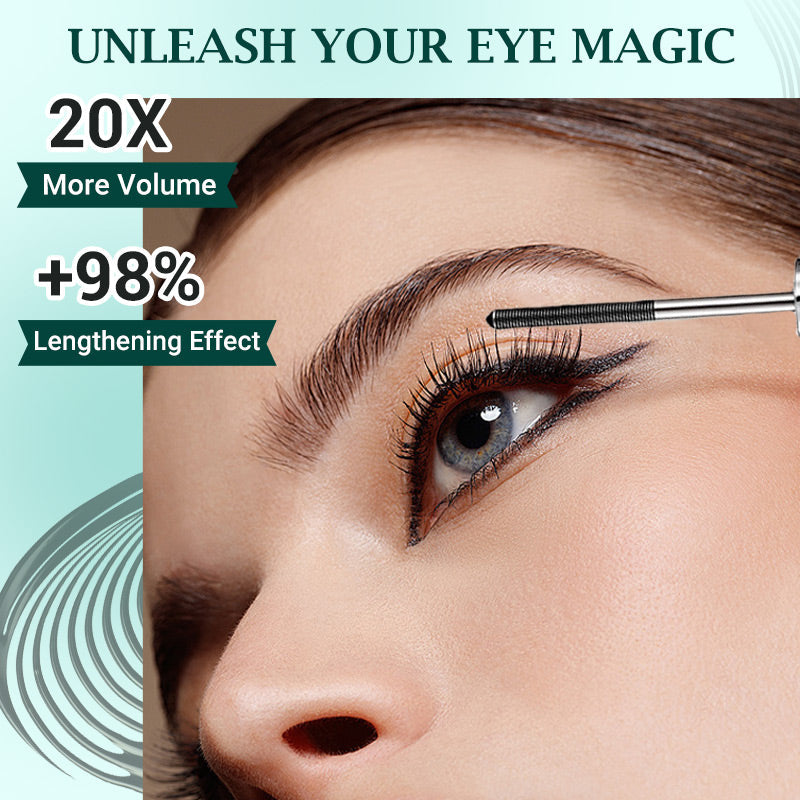 💞2026 Upgraded Iron Wand Mascara, 5D Curling Eyelash Iron Metal Mascaras Wand, Tubing Mascaras Waterproof, Long-lasting Smudge Proof Mascaras for Lengthening Volumizing Eyelashes 💖