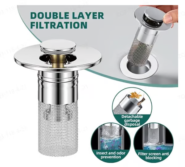 🔥Last Day Promotion 69% OFF🏆Pop Up Sink Drain Strainer----🛀Removes odors and prevents blockages (Copy)