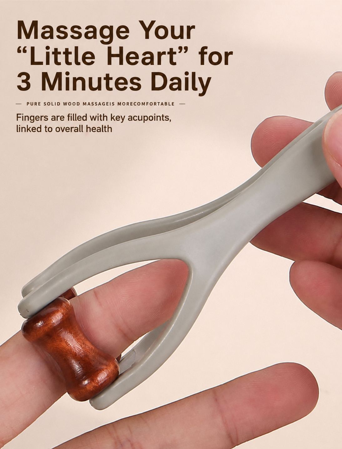 2-in-1 Jade Roller Finger Massager for Fatigue, Pain Relief, Arthritis for Seniors Men Women - Dual-Sided Therapy Tool Jade for Hands, Palm & Wrist