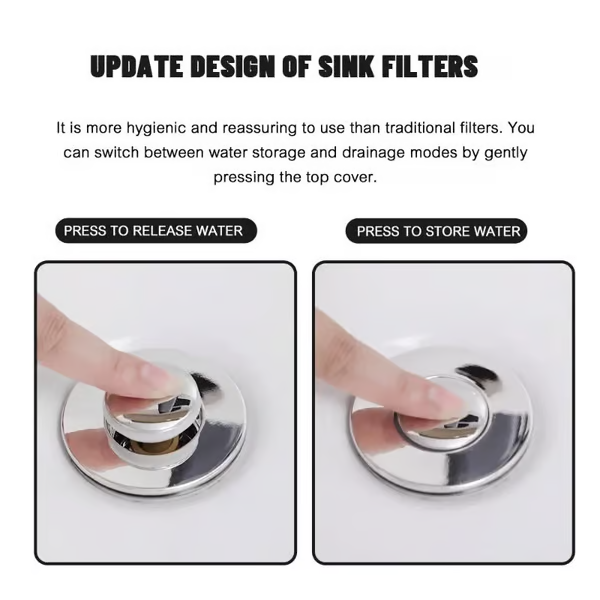 🏆Last Day Promotion 69% OFF🏆Pop Up Sink Drain Strainer----🛀Removes odors and prevents blockages