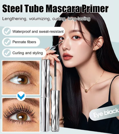 💞2026 Upgraded Iron Wand Mascara, 5D Curling Eyelash Iron Metal Mascaras Wand, Tubing Mascaras Waterproof, Long-lasting Smudge Proof Mascaras for Lengthening Volumizing Eyelashes 💖