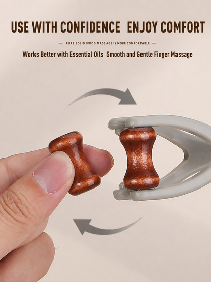 2-in-1 Jade Roller Finger Massager for Fatigue, Pain Relief, Arthritis for Seniors Men Women - Dual-Sided Therapy Tool Jade for Hands, Palm & Wrist