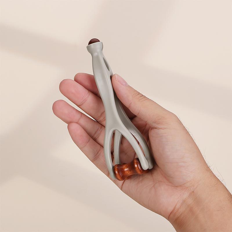 2-in-1 Jade Roller Finger Massager for Fatigue, Pain Relief, Arthritis for Seniors Men Women - Dual-Sided Therapy Tool Jade for Hands, Palm & Wrist