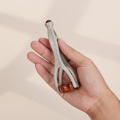 2-in-1 Jade Roller Finger Massager for Fatigue, Pain Relief, Arthritis for Seniors Men Women - Dual-Sided Therapy Tool Jade for Hands, Palm & Wrist