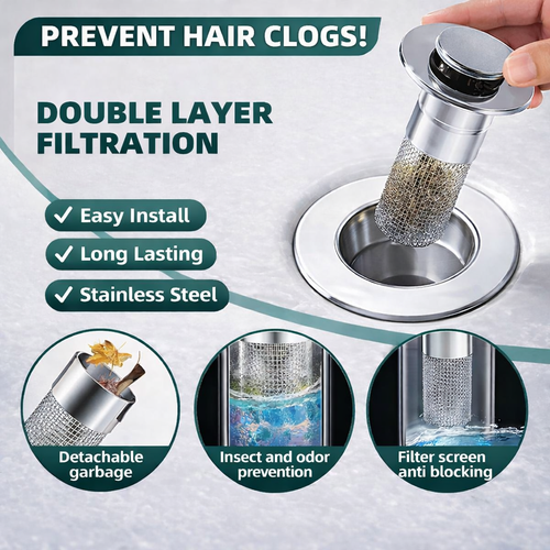 🔥Last Day Promotion 69% OFF🏆Pop Up Sink Drain Strainer----🛀Removes odors and prevents blockages (Copy)
