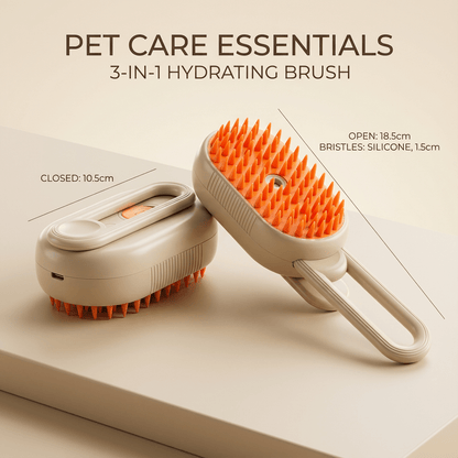Cat Steam Brush for Shedding, 4 in 1 Rechargeable Steam Brush for Cats and Dogs, Anti-Static, Massage, Cleaning, Shedding & Combing All In One!