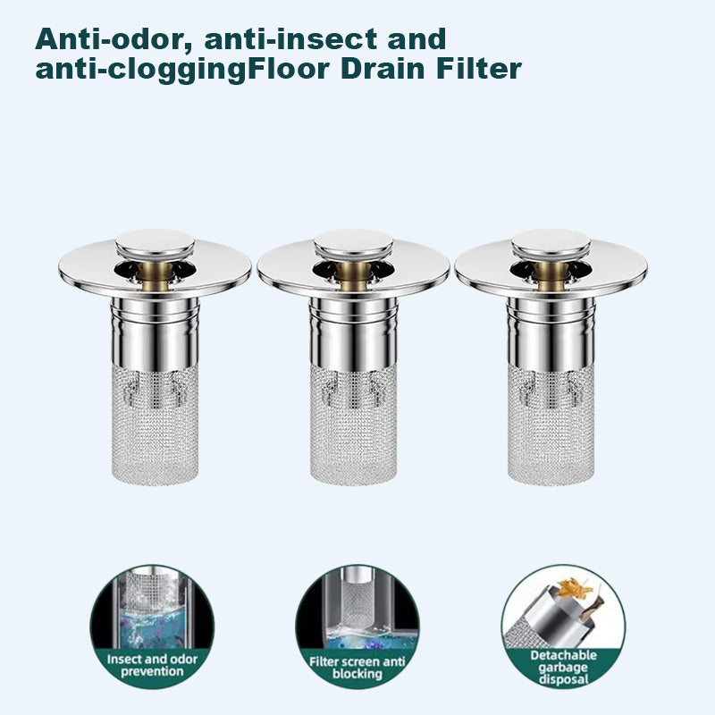 🔥Last Day Promotion 69% OFF🔥Pop Up Sink Drain Strainer----🛀Removes odors and prevents blockages