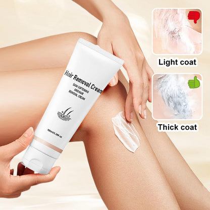 Fast Acting Depilatory Cream for Women and Men, Painless Smooth Skin on Legs Arms Bikini Line at Home